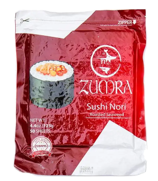 Zumra Half-Cut Roasted Sushi Nori - 50 Sheets